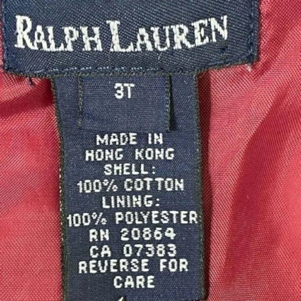 RALPH Lauren floral corduroy sleeveless dress size 3T